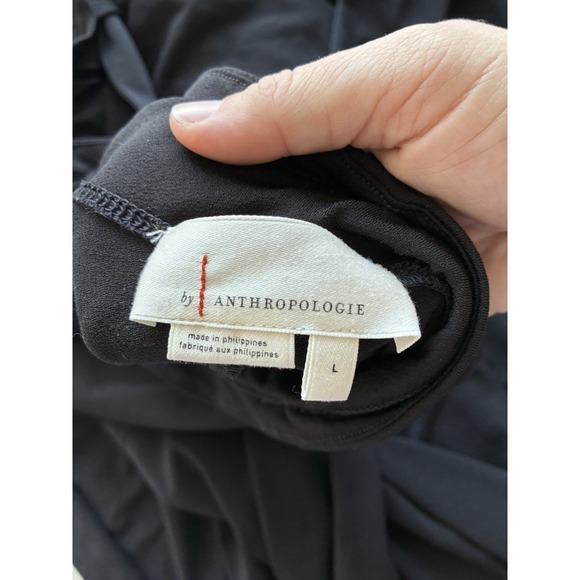 Anthropologie Frederica Harlem Belted Pants Sz Large Black Boho Goth - Picture 6 of 12